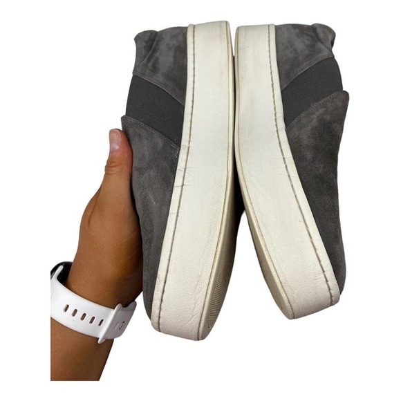 Vince Women's Warren Slip On Gray Suede Leather Loafer Sneakers- Size 8.5 - Picture 8 of 8